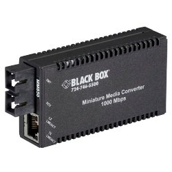 LGC010A-R2 MultiPower Miniature Media Converter, 1000-Mbps Copper to 1000-Mbps Fiber, Multimode, 850-nm, 220 m, SC