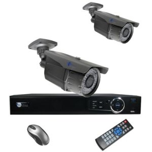 2  Bullet IR Security DVR Kit for Business Commercial Grade