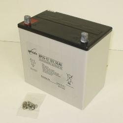 NP55-12 12 Volt/55 Amp Hour Sealed Lead Acid Battery with Nut & Bolt Terminal