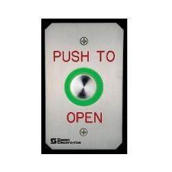 PEBSSN6 Essex Narrow Piezoelectric Switch, "PUSH TO OPEN" in Red