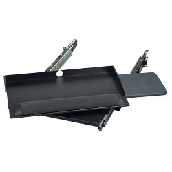 RM385 19" Sliding Pivoting Keyboard Tray with Mouse Tray, 20.6"W x 9.5"D 