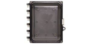 8"x6"x4" Nonconfigured Polycarbonate Enclosure with Clear Door and Latch Lock