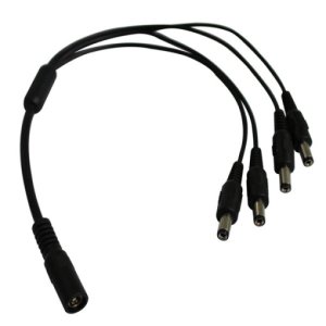 1 Female to 4 Male Power Cord Lead