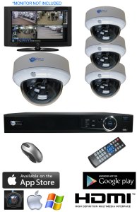 4 Dome Security Camera DVR System IMAX-VDM600-4CH-KIT