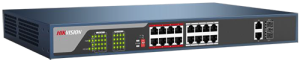 DS-3E0318P-E Hikvision L2 Unmanaged 16 100M PoE port 2 1000M combo port 802.3af/at PoE power budg...