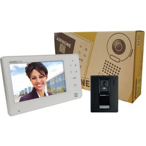 Aiphone JOS-1A Entry Security Intercom Box Set with Standard, Surface-Mount Door Station, 7" Video Set (JO-DA, JO-1MD, PS-1820UL)