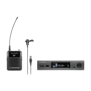 Audio Technica ATW-3211/831 ATW-R3210 receiver and ATW-T3201 body-pack transmitter with AT831cH cardioid condenser lavalier microphone