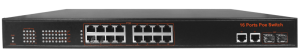 20 Ports With 16CH PoE Switch