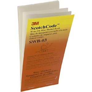 Wire Marker Book, Write-On, 60 Label, 1" x 2.85" Marker, 0.32" x 0.58" Cable Outer Diameter