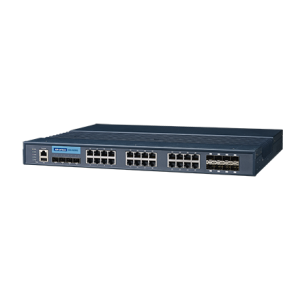 16-port GbE + 8 x GbE Combo + 4 x10G SFP Full L3 Industrial Managed Ethernet Switch, -40 to 85C