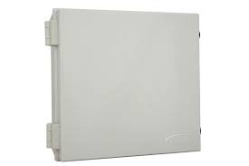 12"x12"x6" Poly Enclosure with Solid Door, Key Lock, 4 N-Style Holes