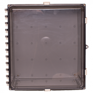 18"x16"x10" Nonconfigured Polycarbonate Enclosure with Clear Door, Latch Lock