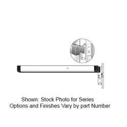 Exit Device Dummy Pushbar, Active, 1 Monitoring Switch, 48" Width, Black Anodized, For Aluminum Door