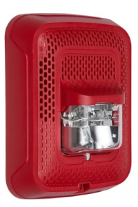 System Sensor SPSRLED-P L-Series Indoor Speaker Wall-Mounted LED Strobe, "PLAIN", Red