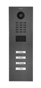 DoorBird D2104V IP Video Intercom for Multi-Tenant Buildings and Businesses, 4-Unit, 4-Call Butto...