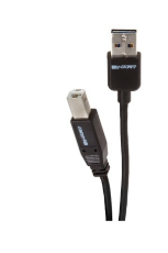 Binary B-USB2-AB-1M USB 2.0 Reversible A (Male) to B (Male) Cable, 1m (3.28')