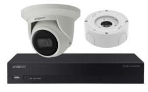 Hanwha ARK-AE44012R Kit with 1x ARN-410S-2TB Wisenet A Series 4-Channel 4K PoE with 2TB, 4x ANE-L...