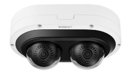 Hanwha PNM-12082RVD P Series 6MPx2-Channel Multi-Directional IP Dome Camera, 3.54-6.69mm Motorize...