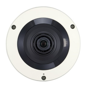 Hanwha XNF-8010R X-Series 6MP IR Indoor Fisheye Camera, 1.6mm Fixed Lens, Ivory