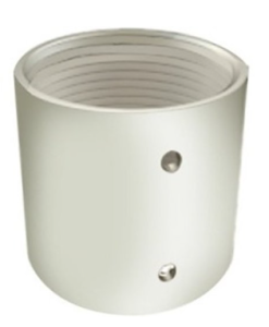 Hanwha SBP-HCF 1.5" Mounting Coupler for Extension Pipe, Ivory