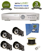 *EASY SETUP* Complete DVR Camera System w/ 4 Infrared Color Sony Super HAD CCD Camera (150ft Nigh...