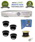 *EASY SETUP* COMPLETE 4 CAMERA SYSTEM with DVR and Remote Internet Viewing WG4-760 DVR / WYCM-20S Video Surveillance System