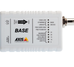 AXIS T8641 T864 Series PoE+ over Coax Base, Single Base Unit, White