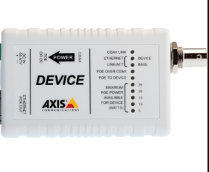 AXIS T8642 T864 Series PoE+ over Coax Device, Single Device Unit, White