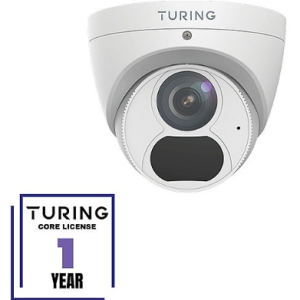 Turing Video TP-MED8M28-1Y CORE AI VSaaS License-Enabled 8MP Low Light Turret IP Camera, 2.8mm Fi...