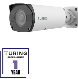 Turing Video TP-MMB8AV2-1Y CORE AI VSaaS License-Enabled 8MP Low Light Turret IP Camera, 2.8-12mm...