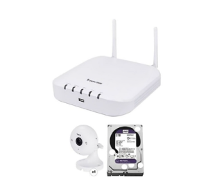 VIVOTEK ND8212W-2TB-4IP60 Indoor 8MP Wi-Fi, 4-Wired Channels 8MP NVR with 2TB HDD and (4) 2MP Wi-...