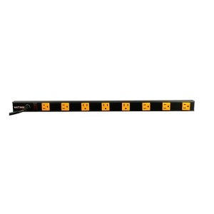 WattBox WB-100-VPS-8 Vertical Rack Mount Power Strip with Aluminum Housing, 8-Outlet