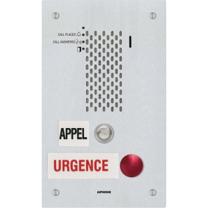 Aiphone IX-SSA-2RA-FR IX Series 2-Call Button IP Emergency Station, French, Flush Mount