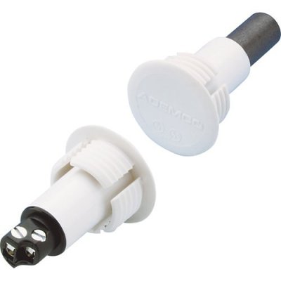Resideo 947-75TWH Recessed 3/4" Steel Door Magnetic Contact with Terminals, White
