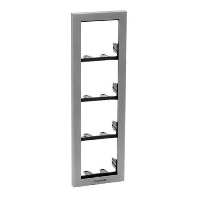 Comelit 3311/4S Ikall Series Module-Holder Frame Complete with Cornice for Module, Silver