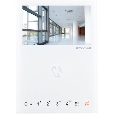 Comelit 6722W Mini Handsfree BM Monitor for VIP System, White