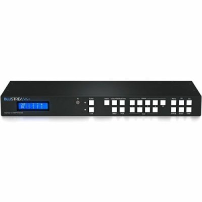 Blustream MX44VW 4x4 4K Seamless Switching HDMI VGA Matrix, with Video Wall and Multi-Viewer Feature, IR Routing, RS-232, IR and TCP/IP Control