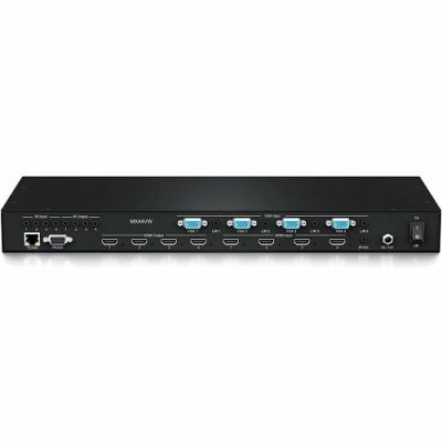 Blustream MX44VW 4x4 4K Seamless Switching HDMI VGA Matrix, with Video Wall and Multi-Viewer Feature, IR Routing, RS-232, IR and TCP/IP Control