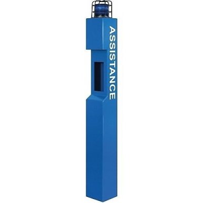 Aiphone TW-SA Tall Tower with Assistance Lettering for IX Series Emergency Stations, Blue Aluminu...