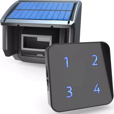 400 Meters Solar Wireless Driveway Alarm Outdoor Weather Resistant