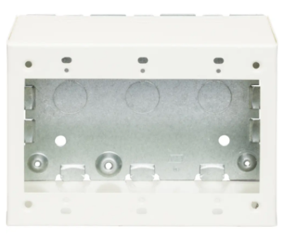 Legrand-Wiremold V5744-3 500/700 Three-Gang Extra Deep Switch and Receptacle Box Fitting, Ivory