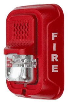 System Sensor P4RL L-Series Indoor Selectable Output Horn Strobe, 4-Wire, Wall Mount, "FIRE" Mark...