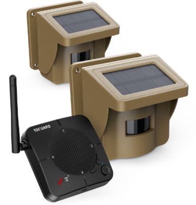 Solar Driveway Security Alarm System Wireless PIR Motion Sensor Detector Monitor