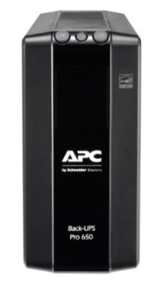 APC Back-UPS Pro, 650VA/390W, Tower, 230V, 6x IEC C13 outlets, AVR, LCD, User Replaceable Battery