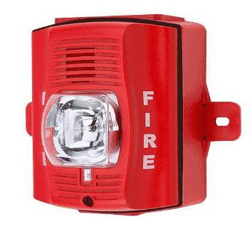 System Sensor P2RHK-120 Outdoor 120V Selectable Output Horn Strobe, "FIRE" Marking, Red
