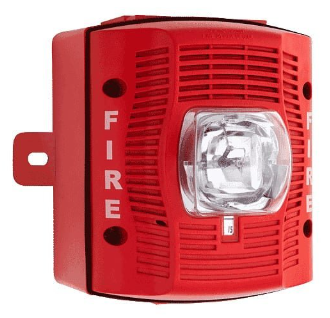 System Sensor SPSRK SpectrAlert Advance Red Outdoor Speaker Strobe, Standard CD, "FIRE" Marking