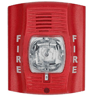 System Sensor P4RK-R SpectrAlert Advance Outdoor Selectable Output Horn Strobe, 4-Wire, Standard ...