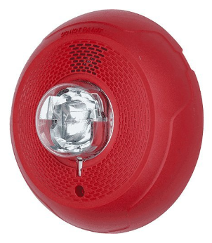 System Sensor CHSCRL L-Series Selectable Output Chime Strobe, Ceiling Mount, Red