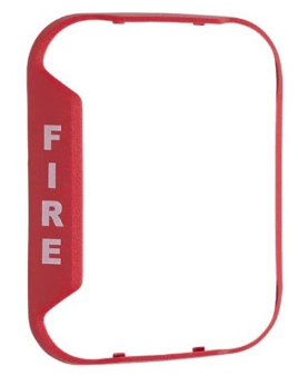System Sensor BZR-F "Fire" Red Bezel for Wall-Mount Horn Strobe, Works with CHRL, CHSRL, HRL, P2R...