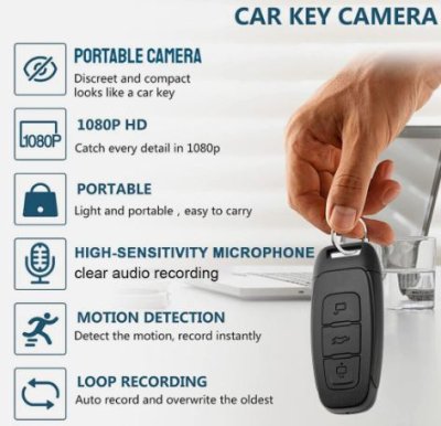 Mini Car Key Keychain Camera DVR Motion Detection Video Recorder Portable